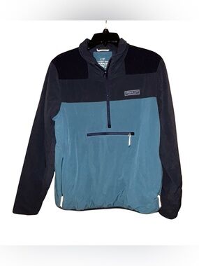 Vineyard Vines Marine Air Shep Shirt Pullover Jacket Mens Small Blue Quarter Zip